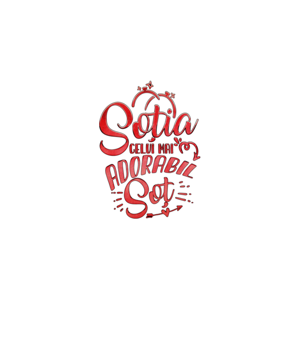Soția celui mai adorabil soț model negru pe tricou