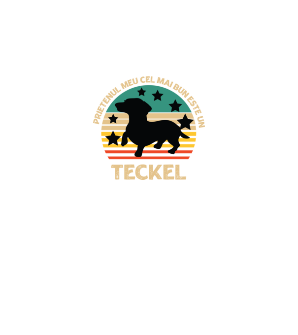 Prietenul meu cel mai bun este un teckel model negru pe tricou