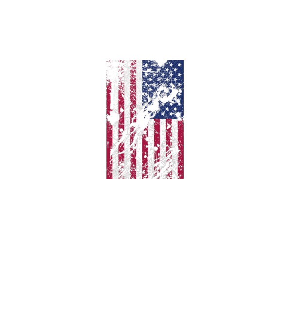 ripped flag U.S. model gri pe tricou