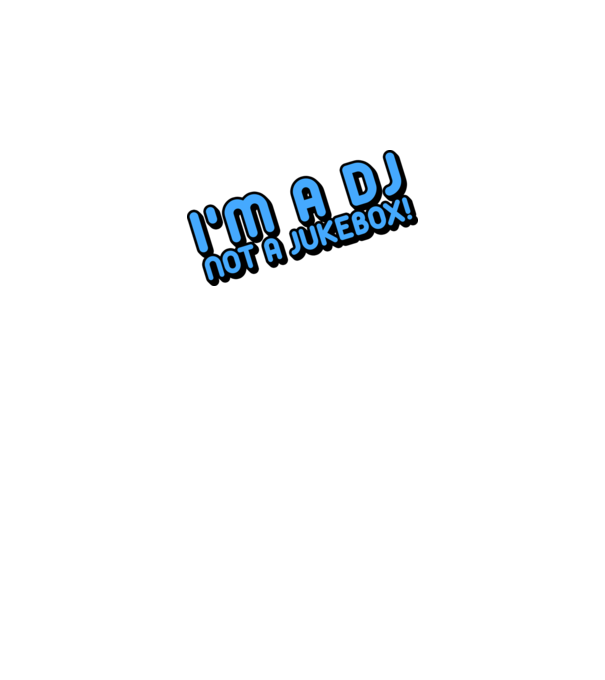 'I''m a dj, not a jukebox!' model galben neon pe tricou