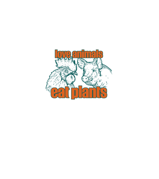 love animals model alb pe tricou