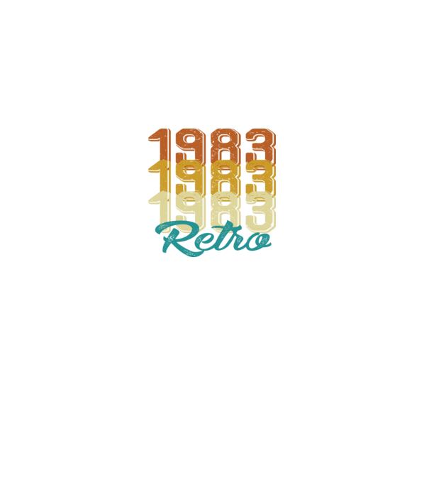 Retro 1983 model negru pe tricou