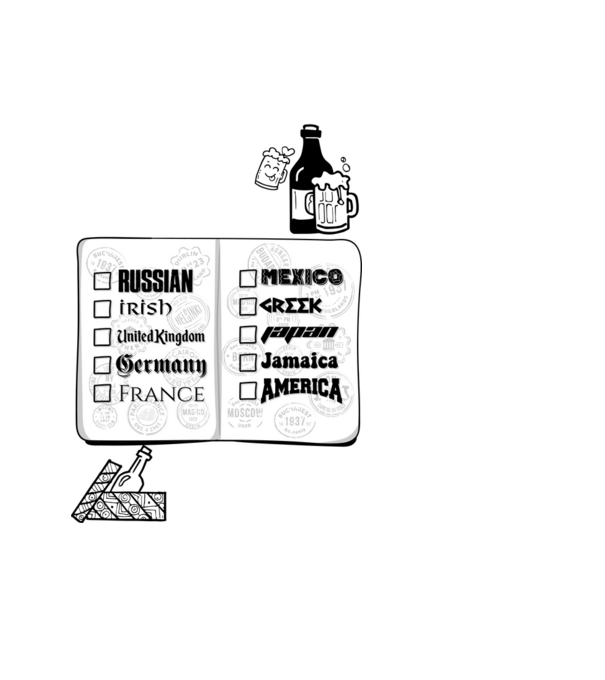 Bachelor Party World tour model negru pe tricou