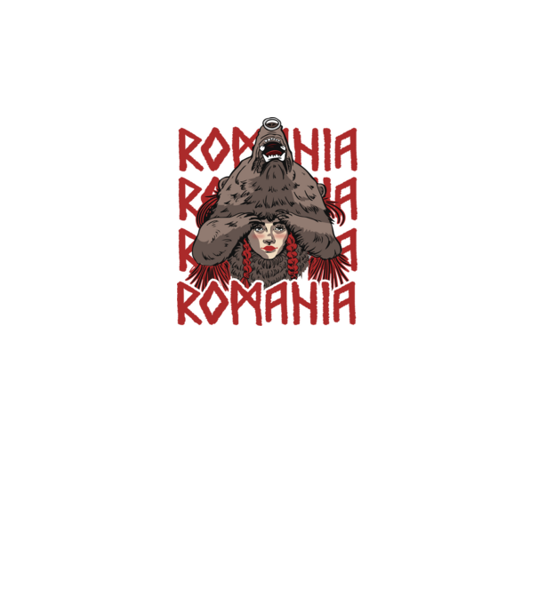 Dansul Ursului romania model negru pe tricou