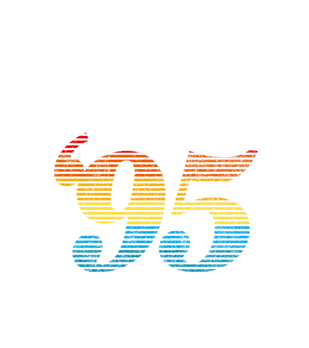 Retro Birthday 1995 model alb pe tricou