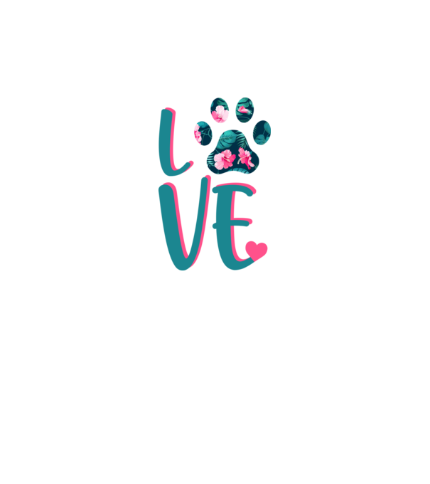 LOVE CÂINI model alb pe tricou
