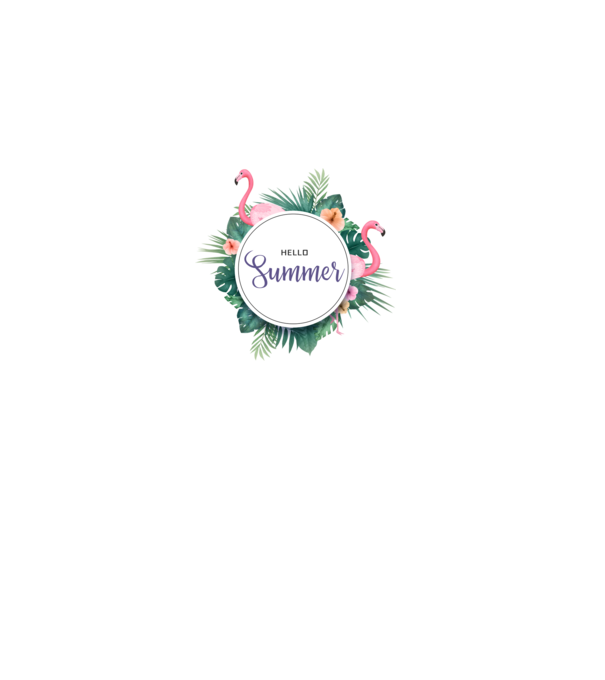 Hello summer model alb pe tricou
