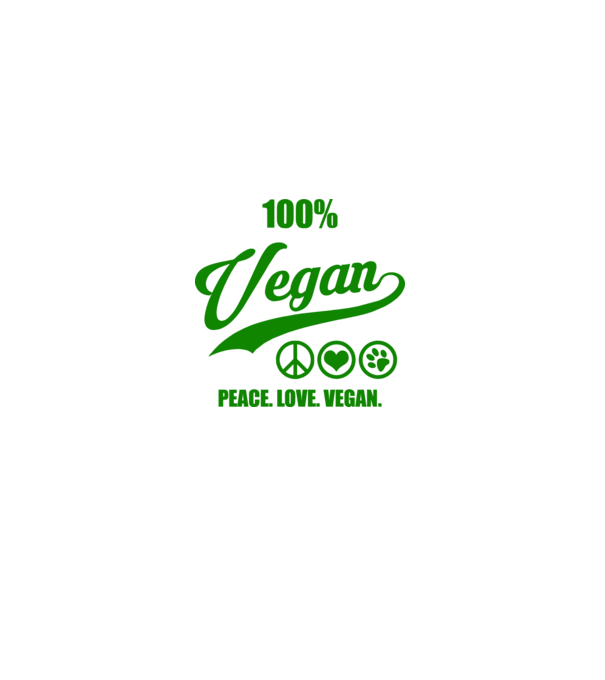 100% vegan model negru pe tricou
