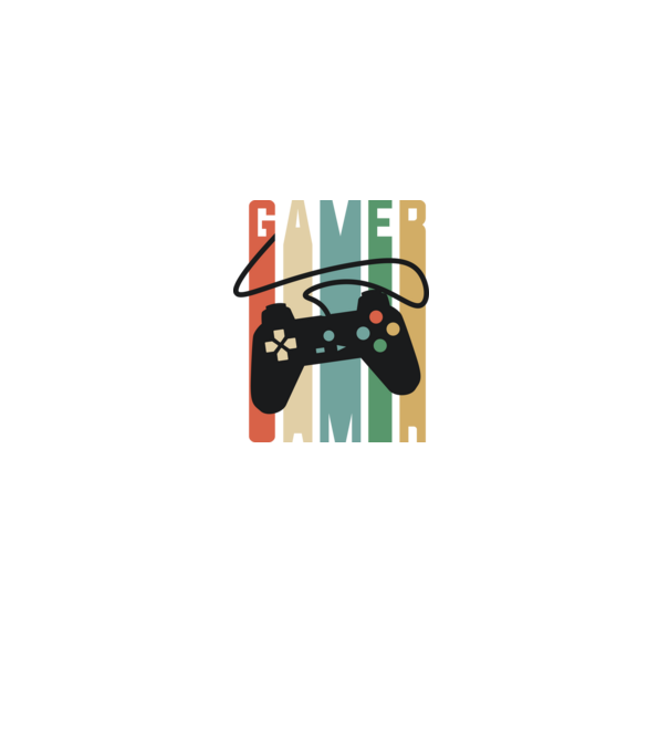 Gamer Controller model negru pe tricou