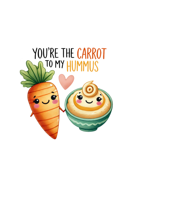 Carrot to my Hummus model albastru deschis pe tricou