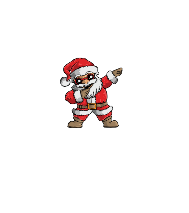 Santa dab model negru pe tricou