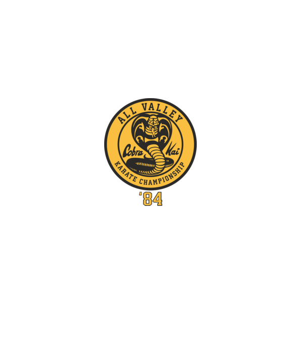 all valley karate cobra kai model negru pe tricou