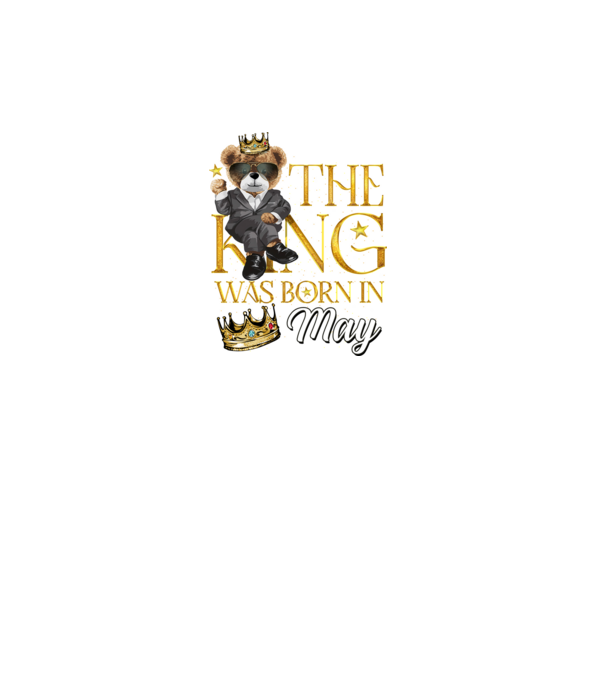 The king was born int MAY model turcoaz pe tricou