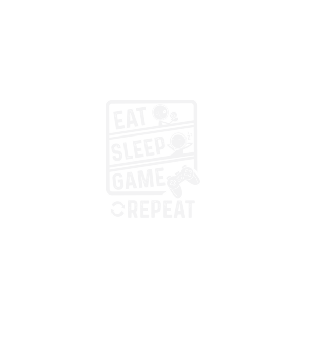 Eat sleep game repeat model negru pe tricou