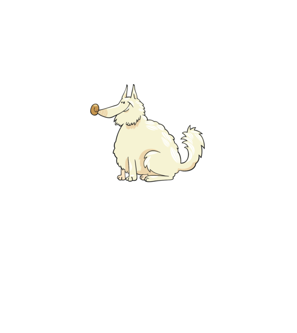 Dog silhouette model albastru jeanși pe tricou