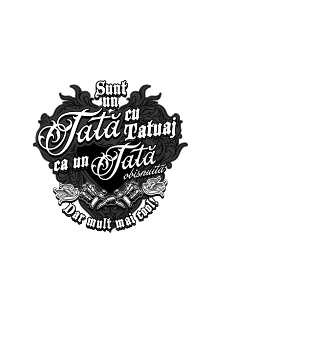 Sunt o mamă cu tatuaj, ca o mamă obișnuită, dar mult mai cool! model alb pe tricou