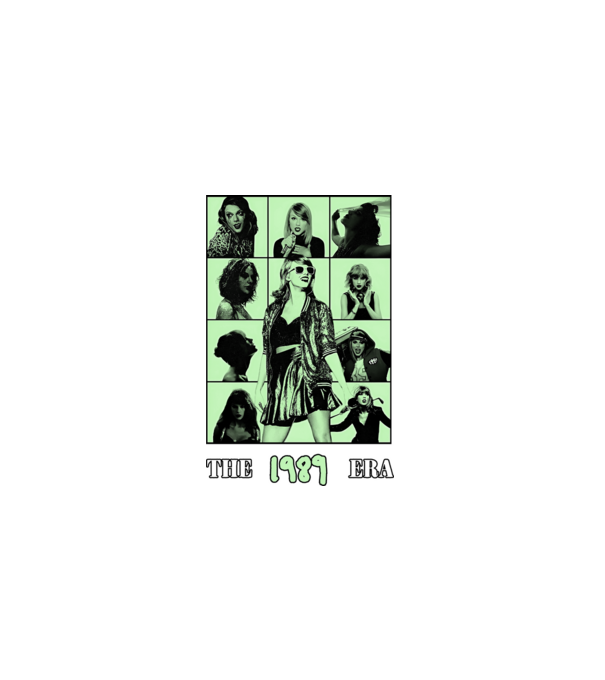 Taylor Swift ERAS green model negru pe tricou