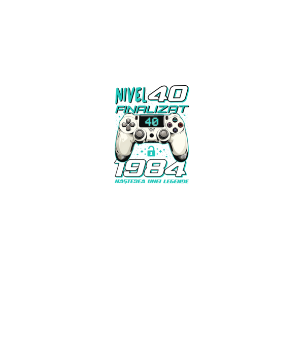 Nivel finalizat 40 1985 model negru pe tricou
