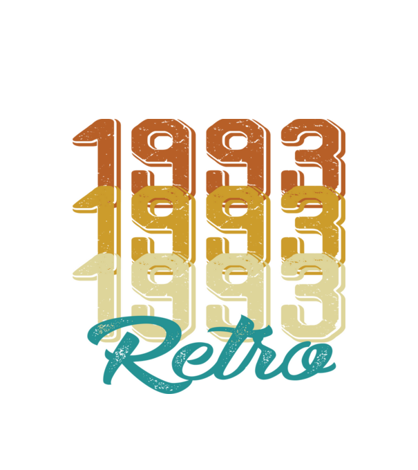 1993 retro model alb pe tricou