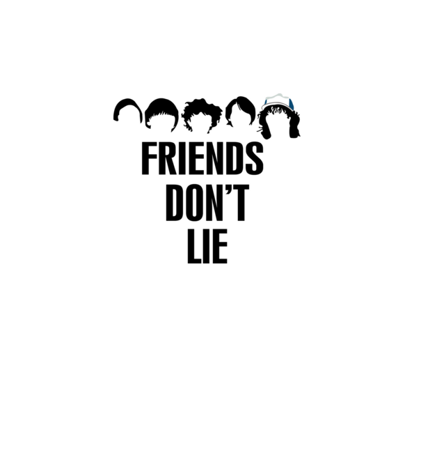 friends dont lie stranger things model alb pe tricou
