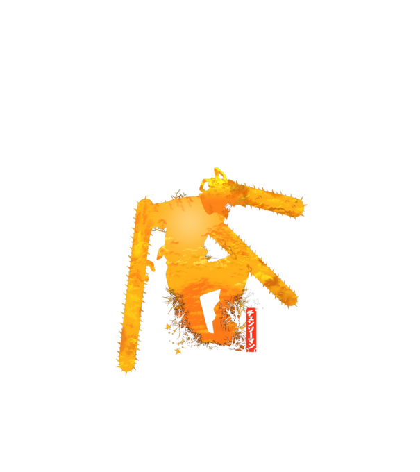 Chainsaw man Denji model negru pe tricou