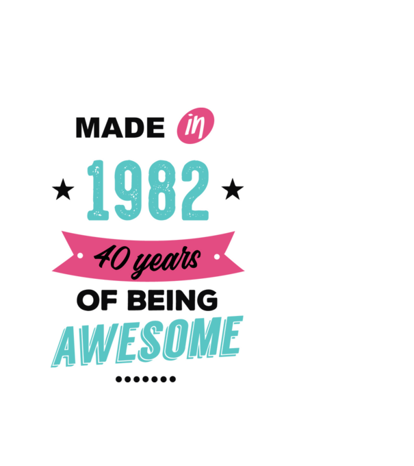 MADE in 1982 model alb pe tricou