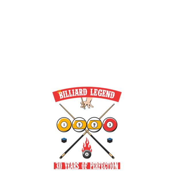 Billiard legend born in 1993 model negru pe tricou