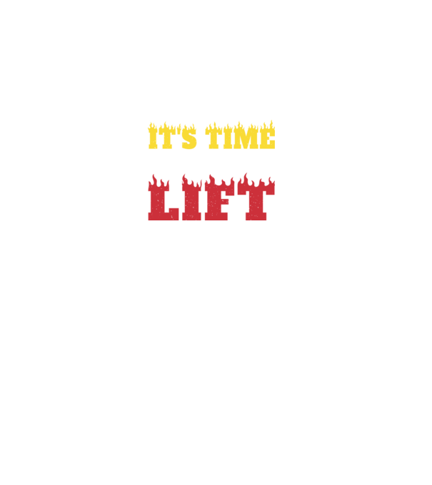 Time to lift model negru pe tricou