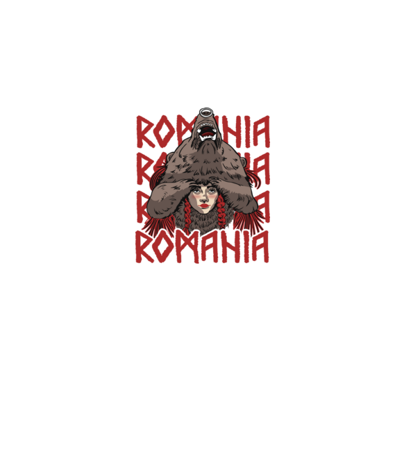 Dansul Ursului romania model negru pe tricou