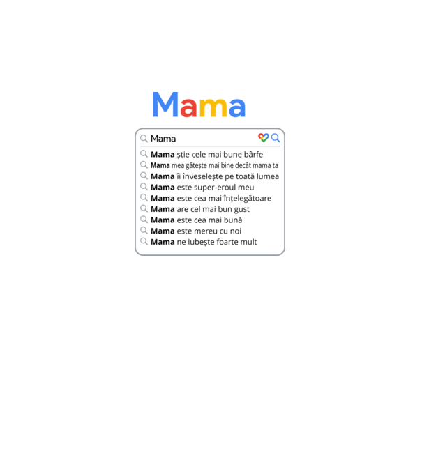 căutare Google Mama model negru pe tricou