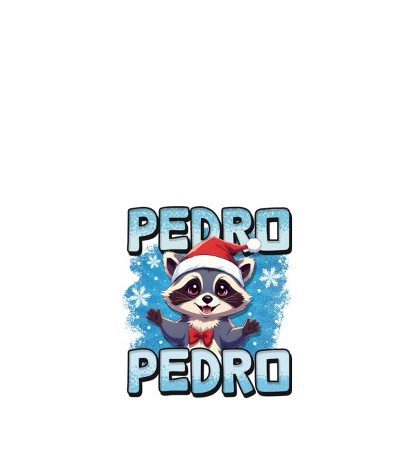 Pedro pedro retro xmas model negru pe tricou
