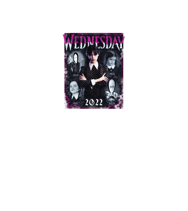 WEDNESDAY ADDAMS multi all time model negru pe tricou