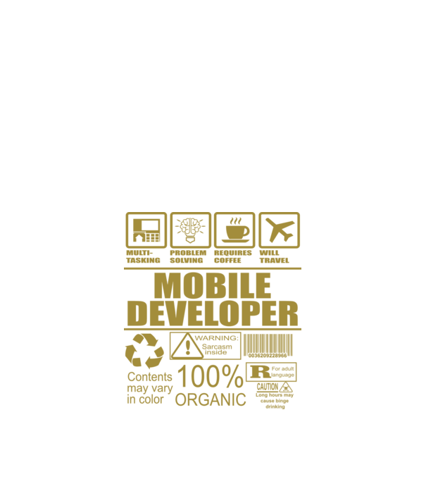 Mobile developer model negru pe tricou