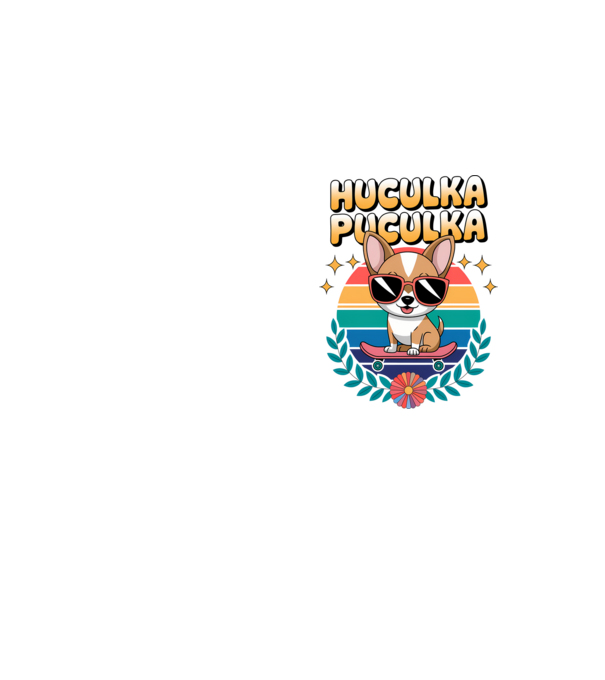 Huculka Puculka Câine 2 model galben neon pe tricou