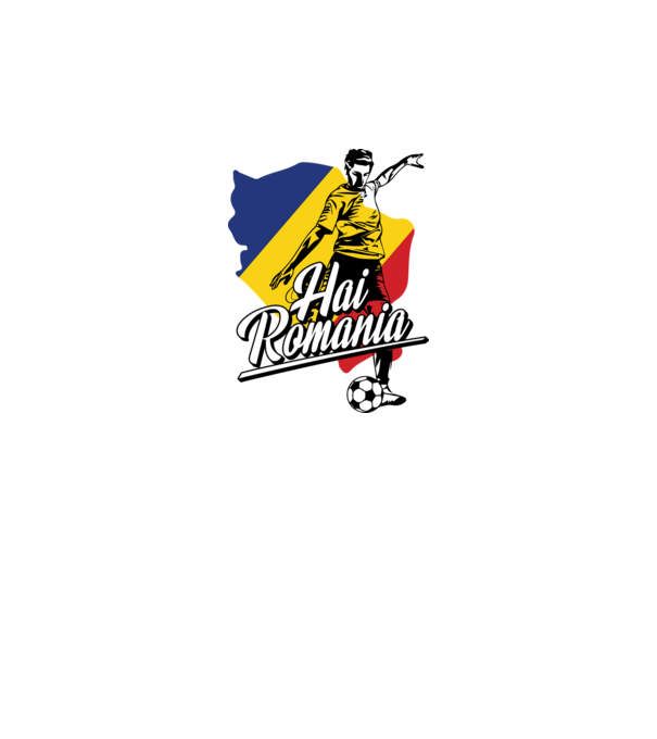 Hai romania fotbal model alb pe tricou