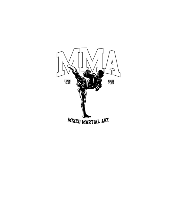 MMA model negru pe tricou