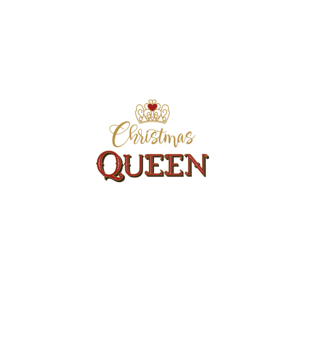 Christmas Queen model negru pe tricou