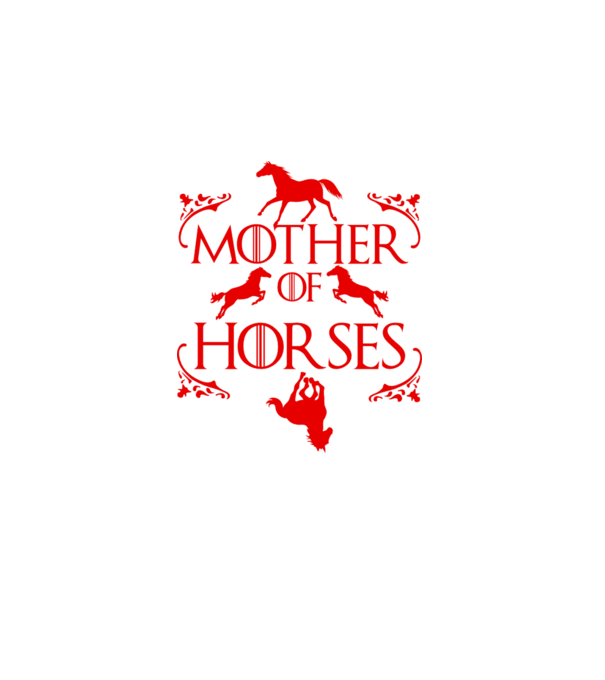 Mother of Horses model negru pe tricou