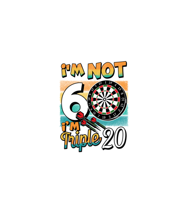Darts Birthday 60 years old model negru pe tricou