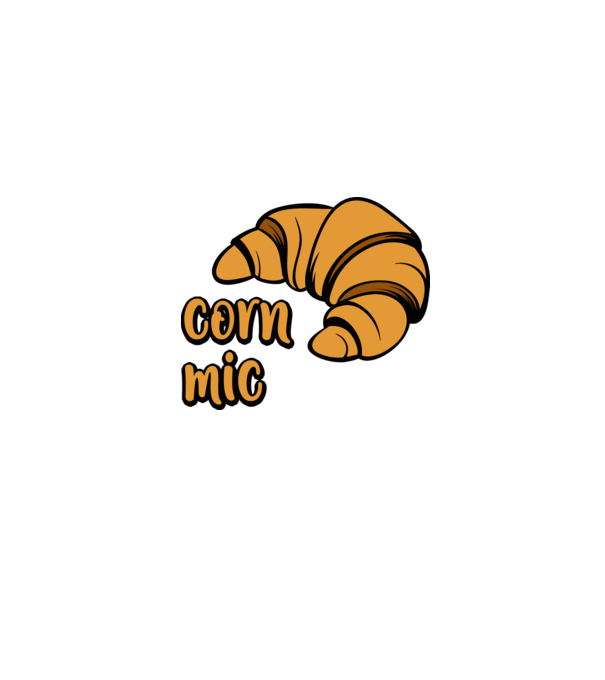 corn mic model gri pe tricou