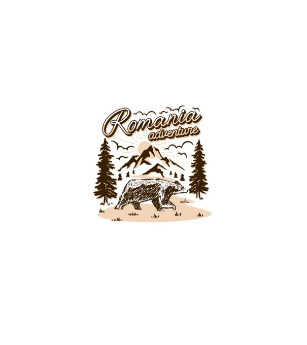 Romania bear adventure model nisipiu pe tricou