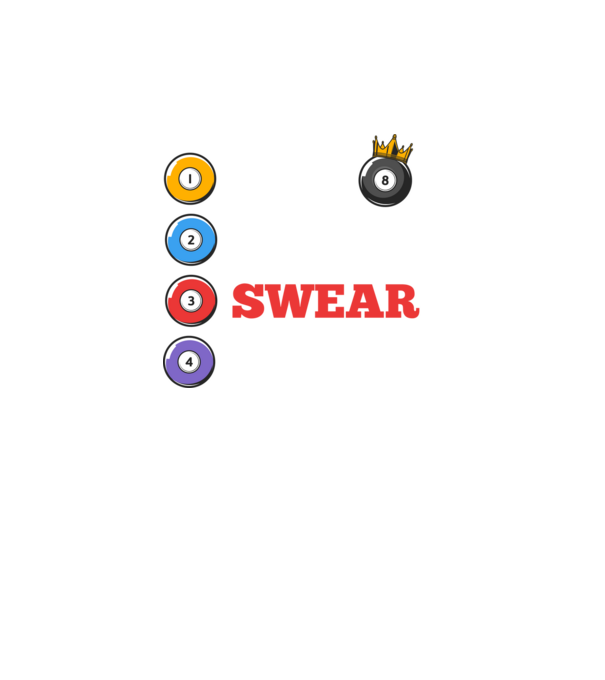 Aim swear shoot repeat - biliard v2 model turcoaz pe tricou
