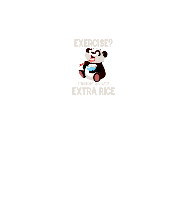 Exercise panda light model negru pe tricou
