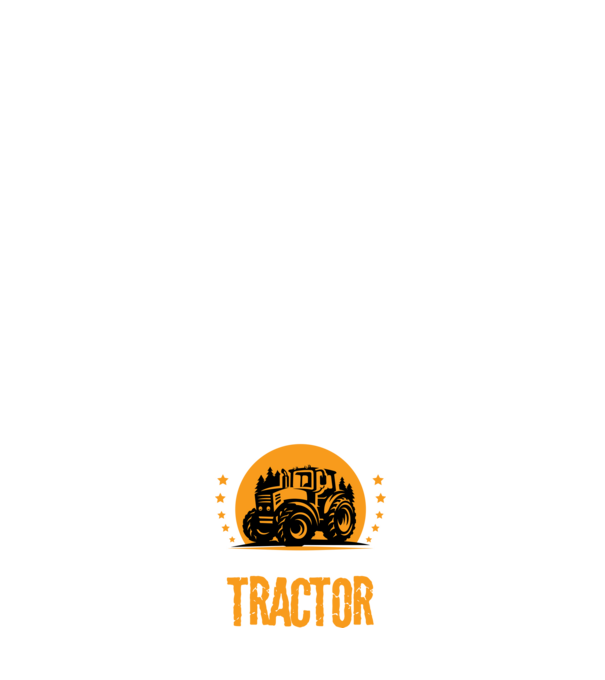Bărbatul adevărat conduce un tractor model albastru închis pe tricou