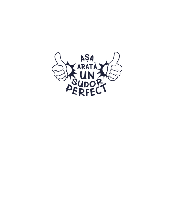 Așa arată un SUDOR perfect model alb pe tricou