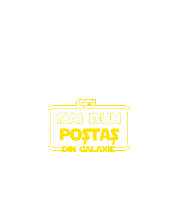 Cel mai bun poștaș din galaxie model negru pe tricou