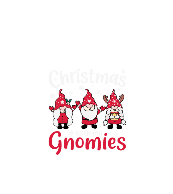Christmas with my gnomies model negru pe tricou