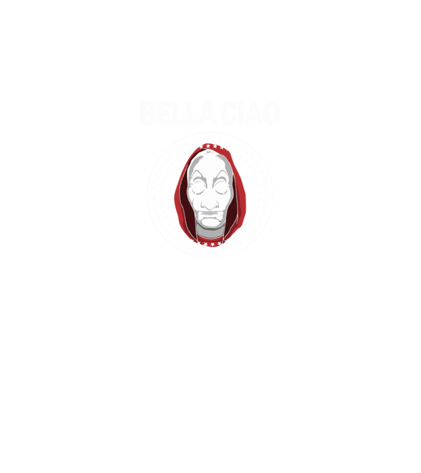 bella ciao stroke white model negru pe tricou