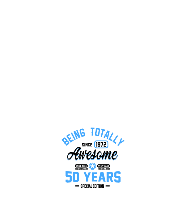 50 years of being totally awesome model negru pe tricou