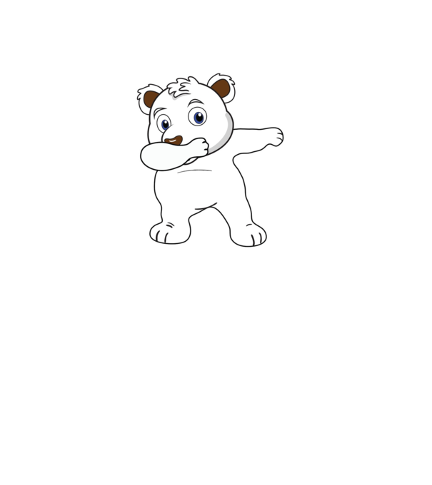 Urs polar DAB model gri pe tricou